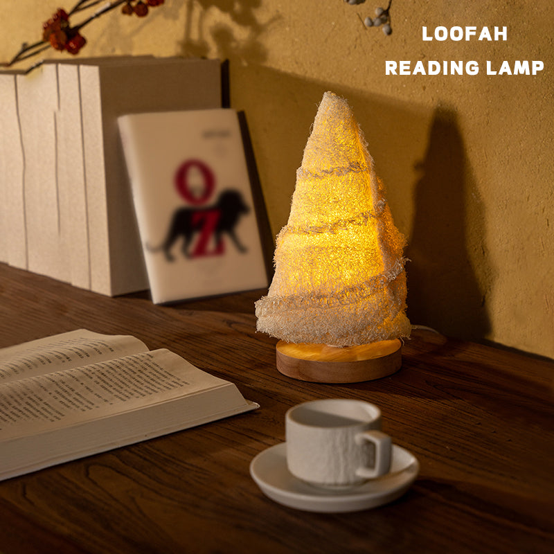 Loofah Table Lamp with Reading Light--Bamboo Shoot Shape